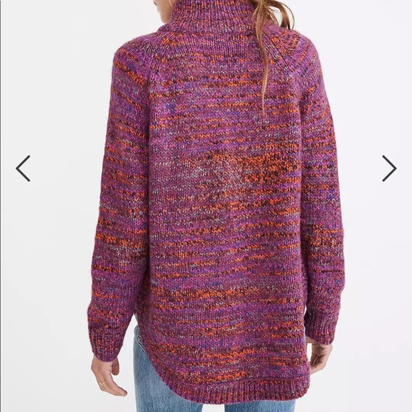Madewell Multicolored Zip Turtleneck Sweater - Picture 3 of 7